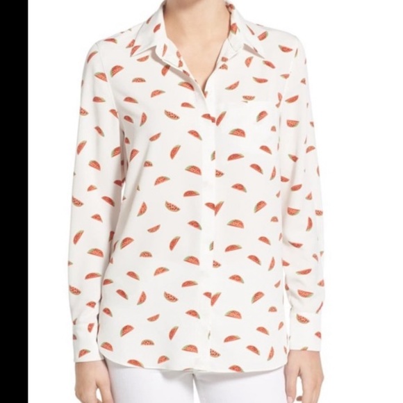 Anthropologie; “Cooper + Ella” watermelons blouse - Picture 6 of 7